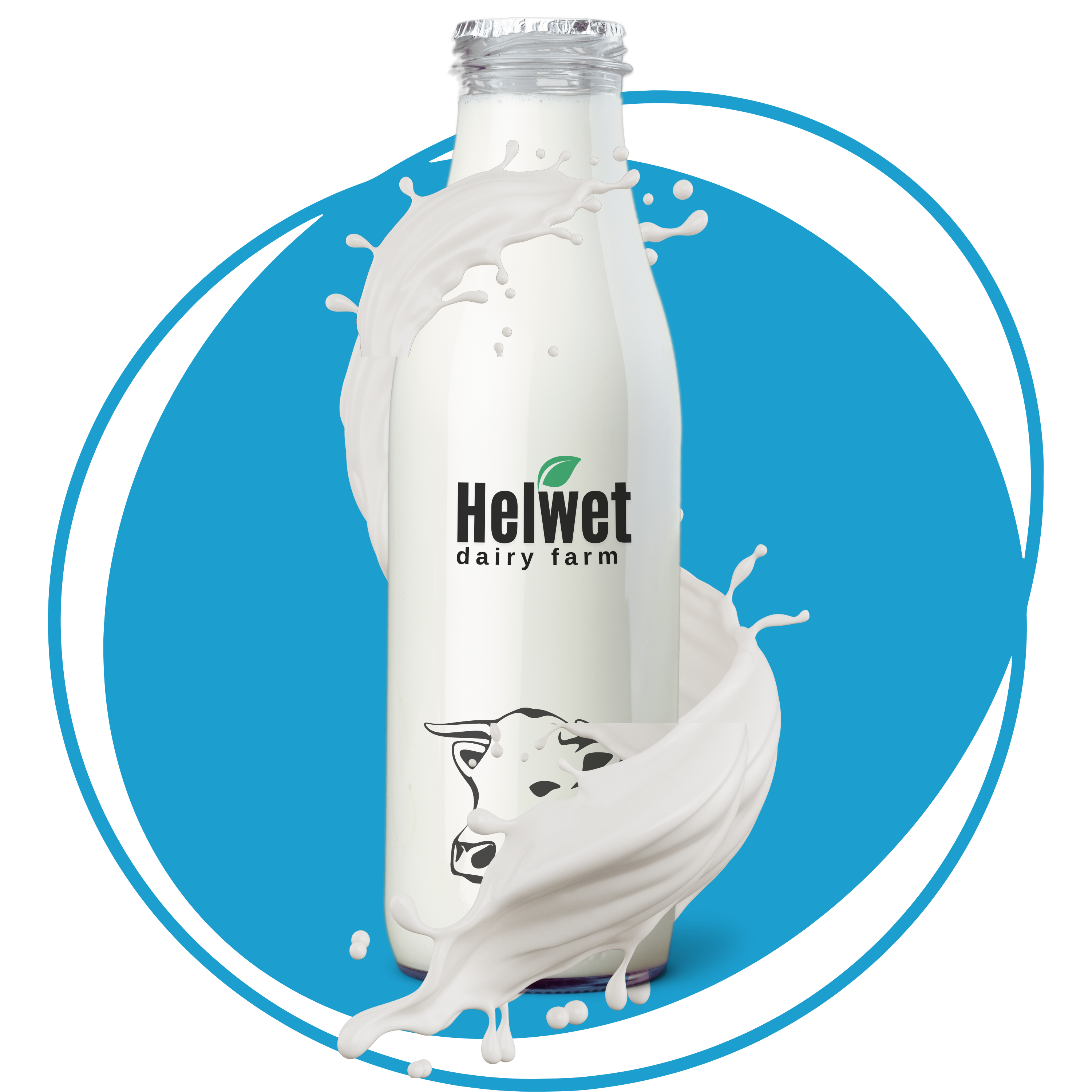 Helwet dairy farm organic milk in Nashik from Bottle